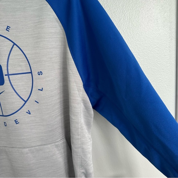 Nike Heather Gray Duke Blue Devil Basketball Spotlight Performance Hoodie - Picture 9 of 11